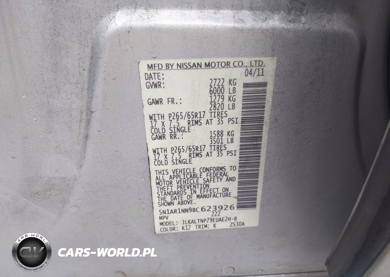 2011 Nissan Pathfinder Silver VIN:5N1AR1NN9BC623926 - 9