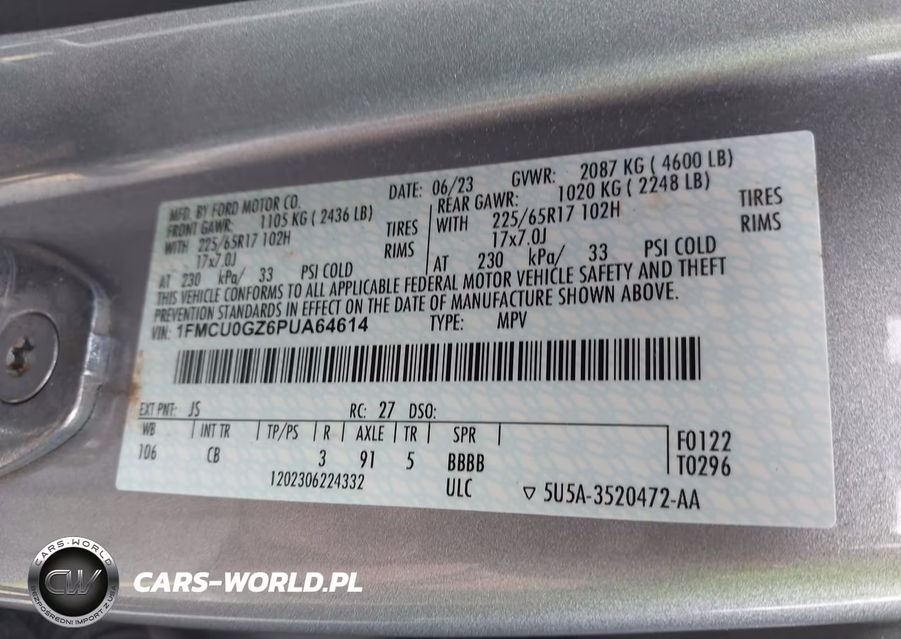2023 Ford Escape Active VIN:1FMCU0GZ6PUA64614 - 9