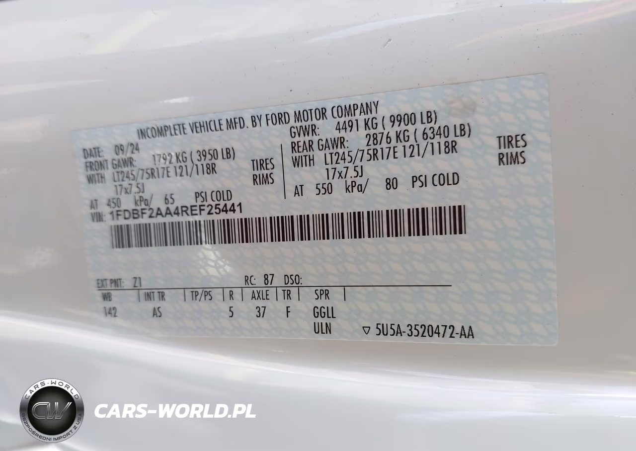 2024 Ford F-250 Xl VIN:1FDBF2AA4REF25441 - 9