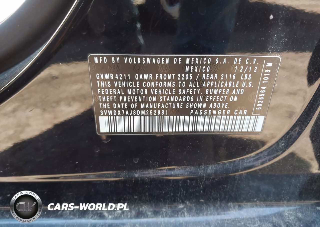 2013 Volkswagen Jetta 2.5L Se VIN:3VWDX7AJ8DM252981 - 9