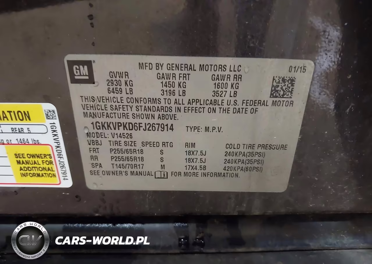 2015 GMC Acadia Sle-2 VIN:1GKKVPKD6FJ267914 - 9