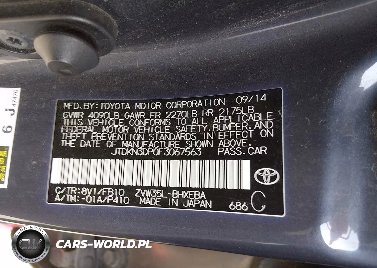 2015 Toyota Prius Plug-In VIN:JTDKN3DP0F3067563 - 9