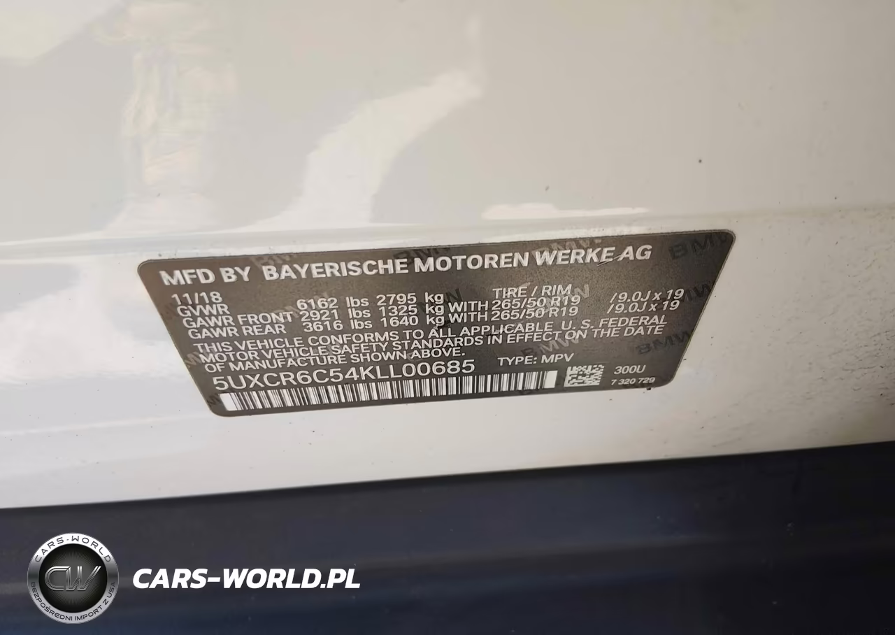 2019 BMW X5 xDrive40I VIN:5UXCR6C54KLL00685 - 9