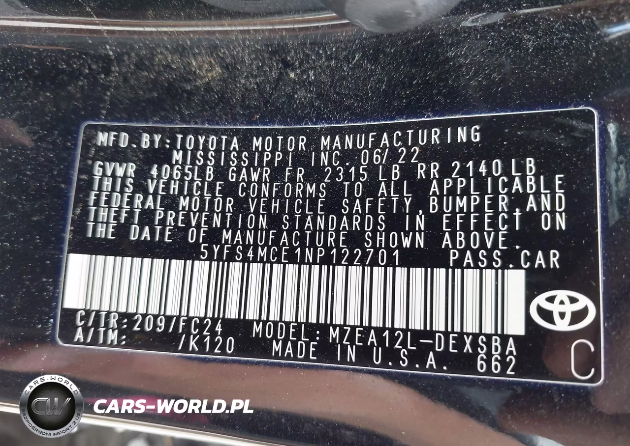 2022 Toyota Corolla Se Apex Edition VIN:5YFS4MCE1NP122701 - 9