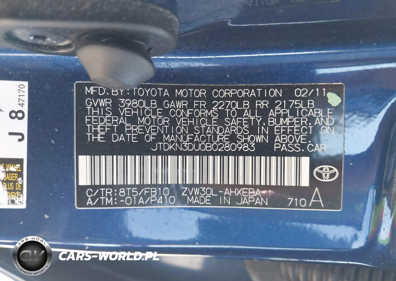 2011 Toyota Prius Three VIN:JTDKN3DU0B0280983 - 9