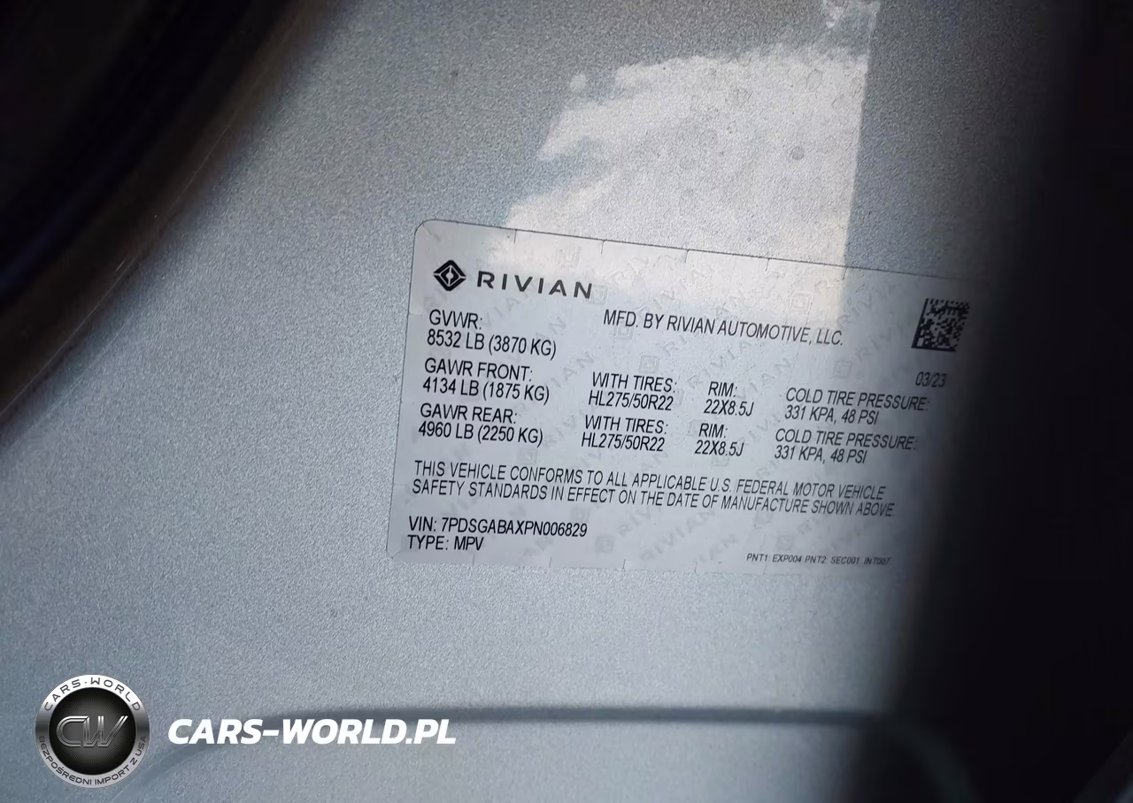 2023 Rivian R1S Adventure VIN:7PDSGABAXPN006829 - 9