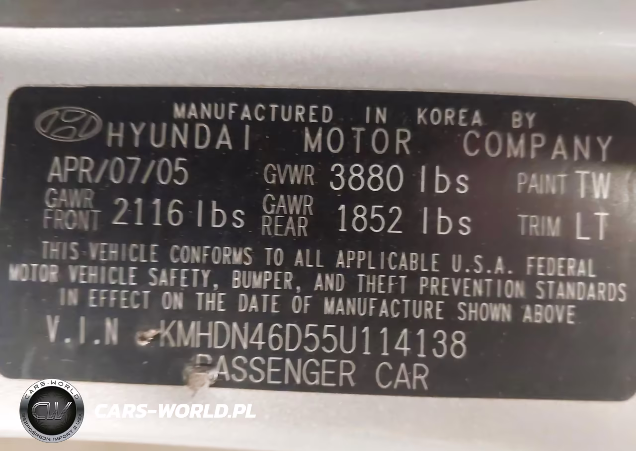 2005 Hyundai Elantra Gls-Gt VIN:KMHDN46D55U114138 - 9