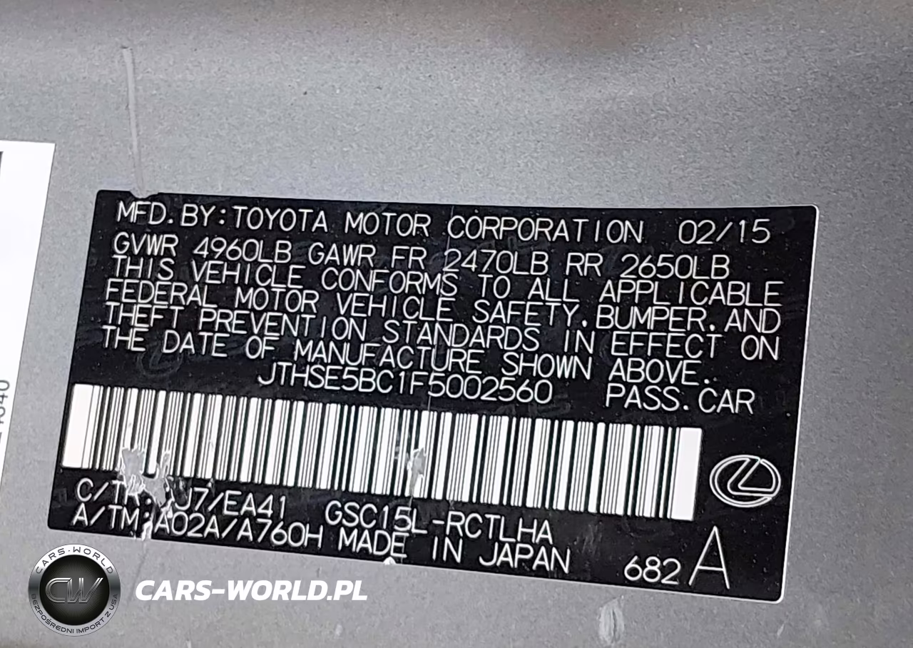 2015 Lexus Rc 350 VIN:JTHSE5BC1F5002560 - 9
