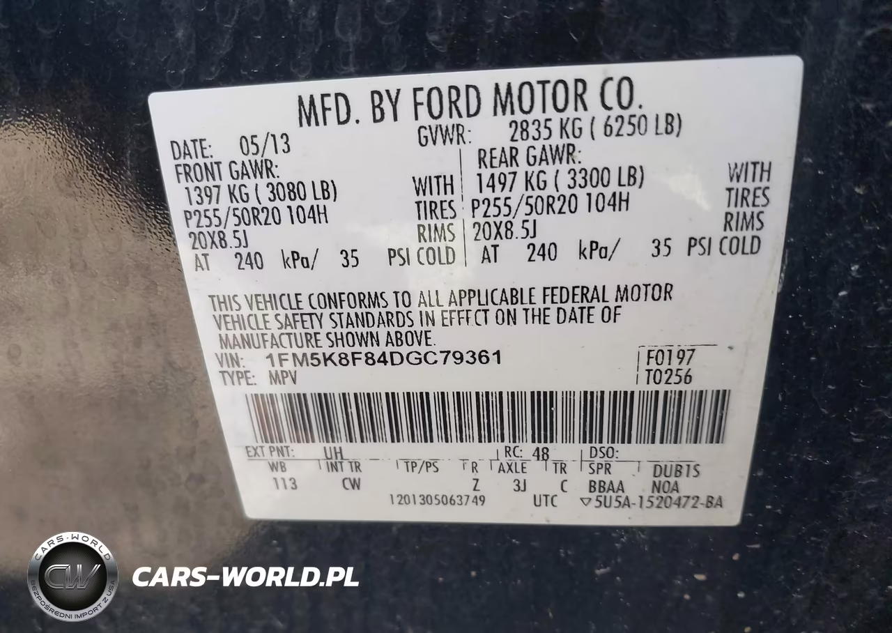 2013 Ford Explorer Limited VIN:1FM5K8F84DGC79361 - 9