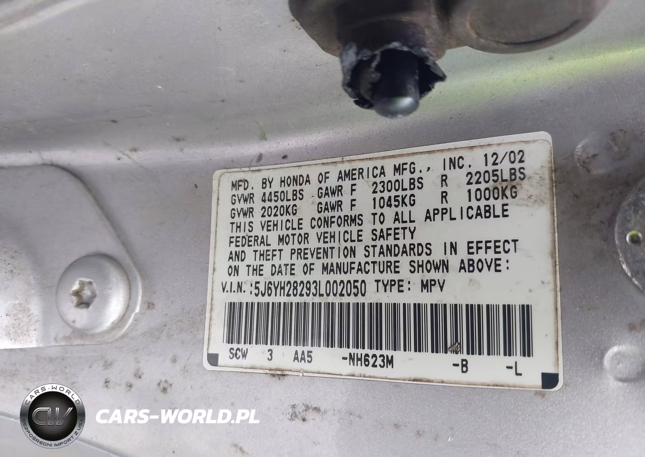 2003 Honda Element Dx VIN:5J6YH28293L002050 - 9