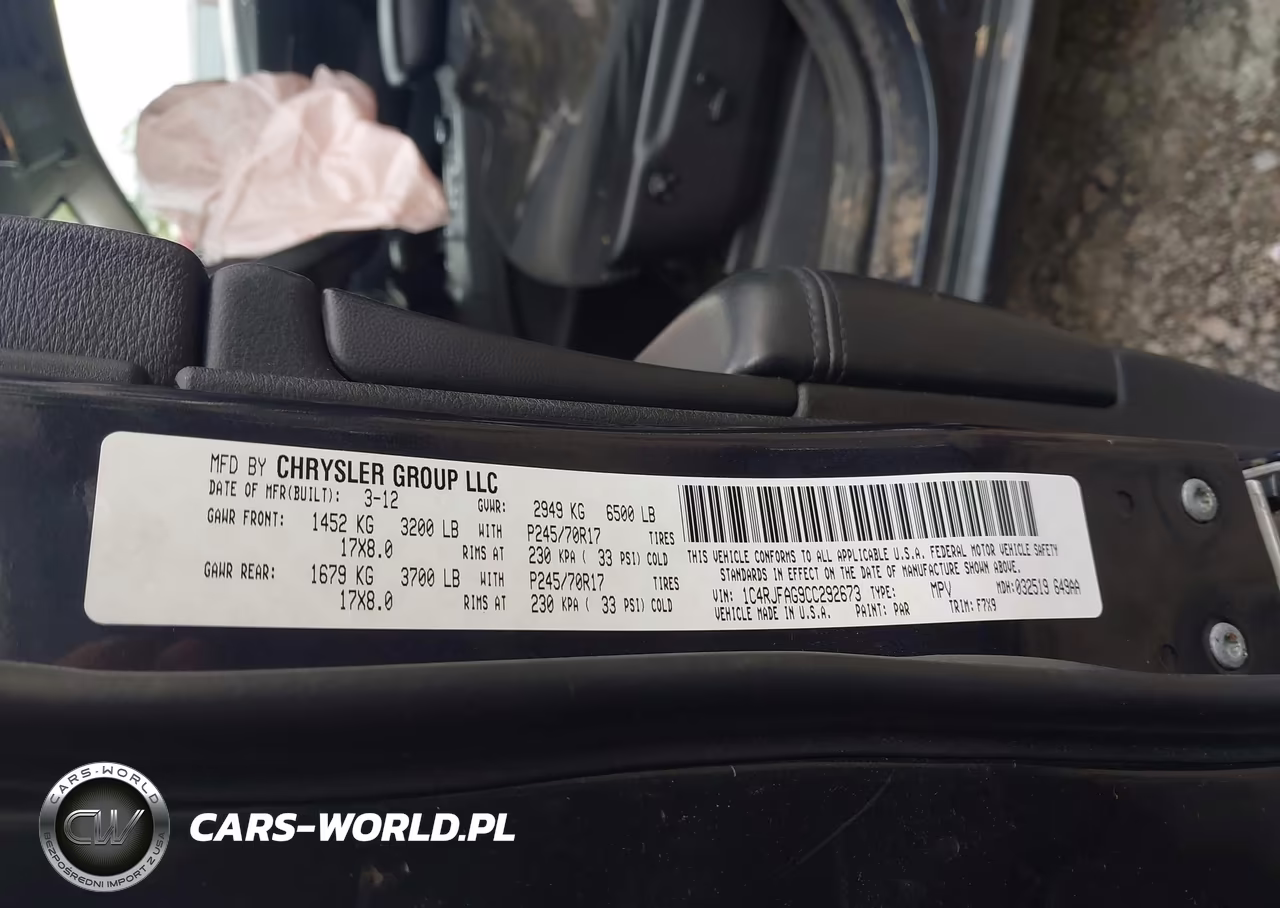 2012 Jeep Grand Cherokee Laredo VIN:1C4RJFAG9CC292673 - 9