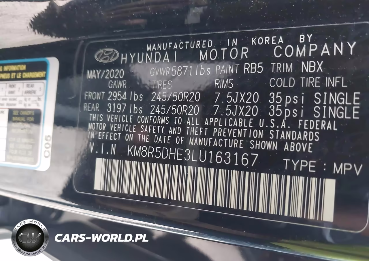 2020 Hyundai Palisade Limited VIN:KM8R5DHE3LU163167 - 9