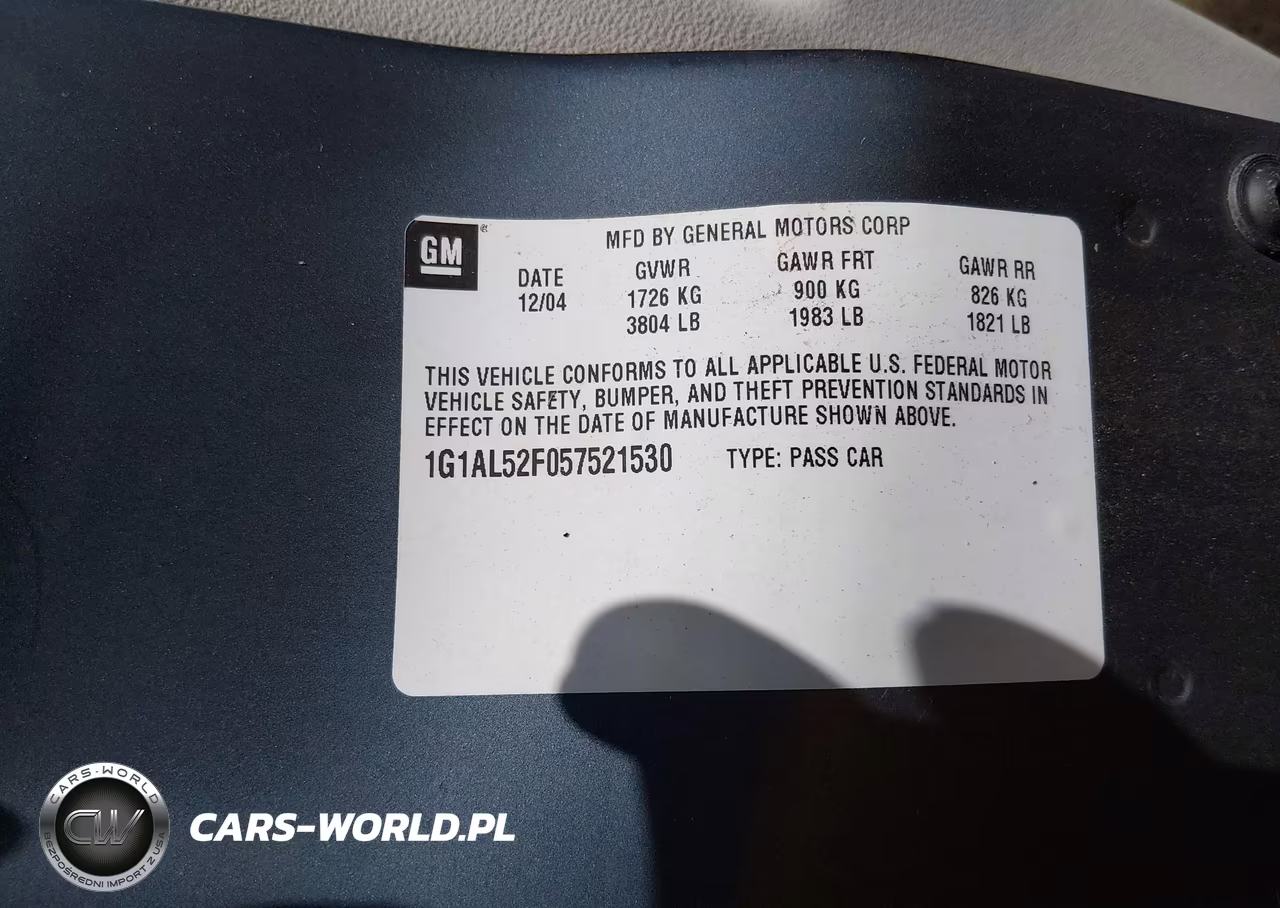 2005 Chevrolet Cobalt Ls VIN:1G1AL52F057521530 - 9