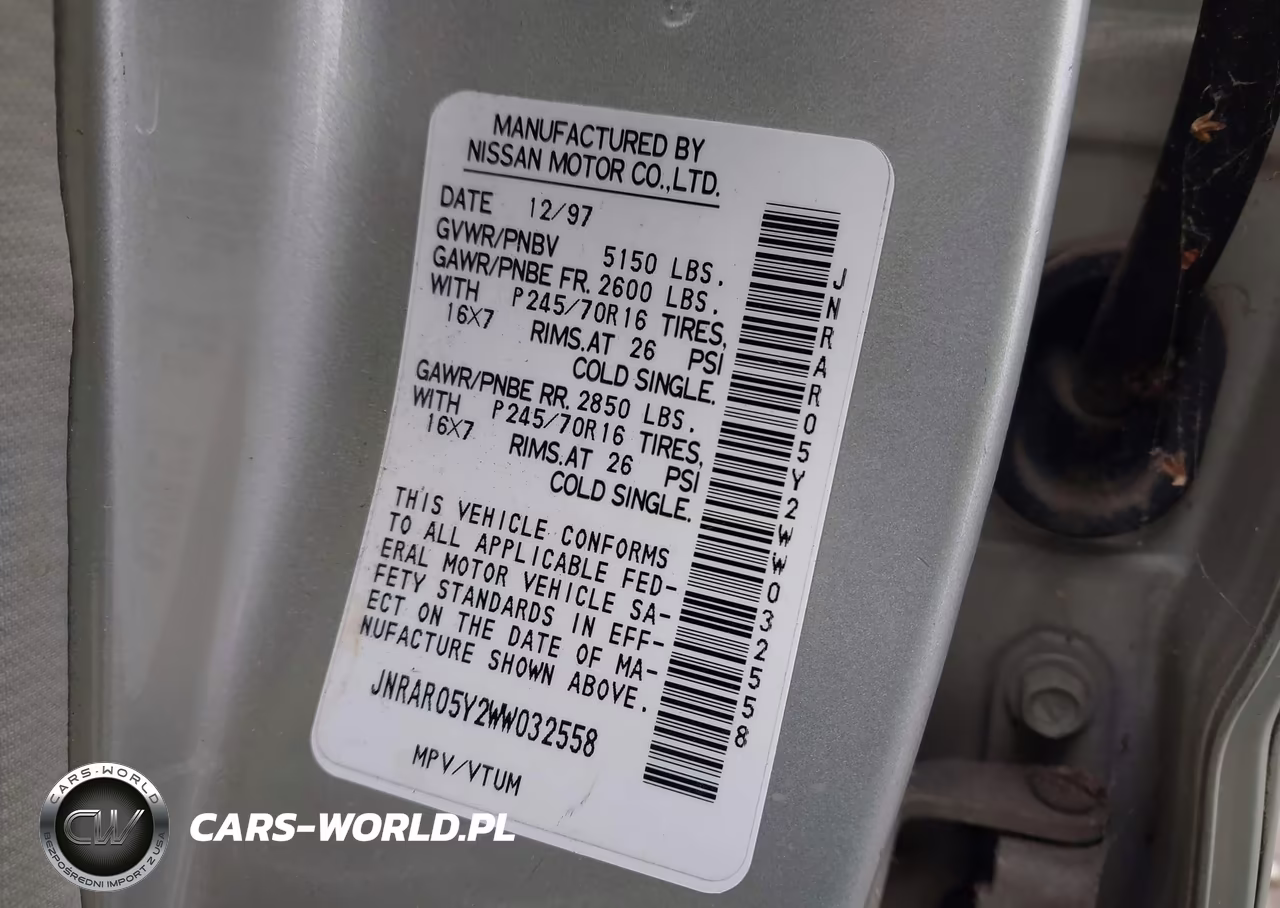 1998 Infiniti Qx4 VIN:JNRAR05Y2WW032558 - 9