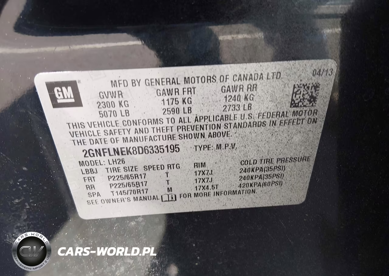 2013 Chevrolet Equinox 2Lt VIN:2GNFLNEK8D6335195 - 9