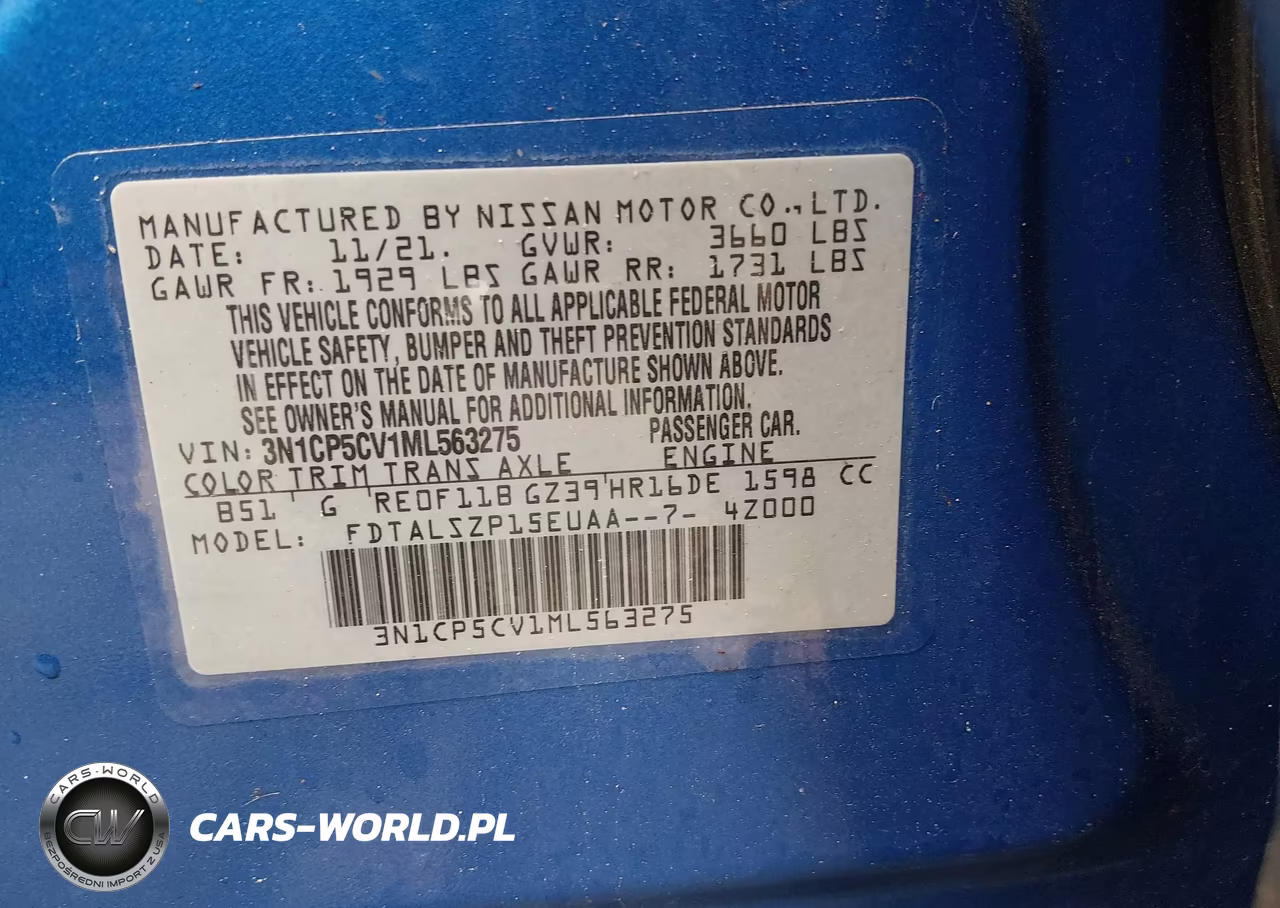 2021 Nissan Kicks Sv Xtronic Cvt VIN:3N1CP5CV1ML563275 - 9