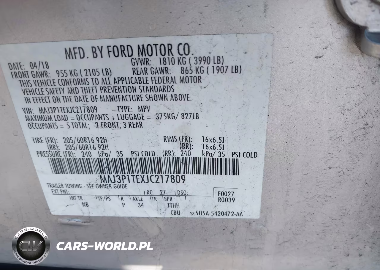 2018 Ford Ecosport Se VIN:MAJ3P1TEXJC217809 - 9