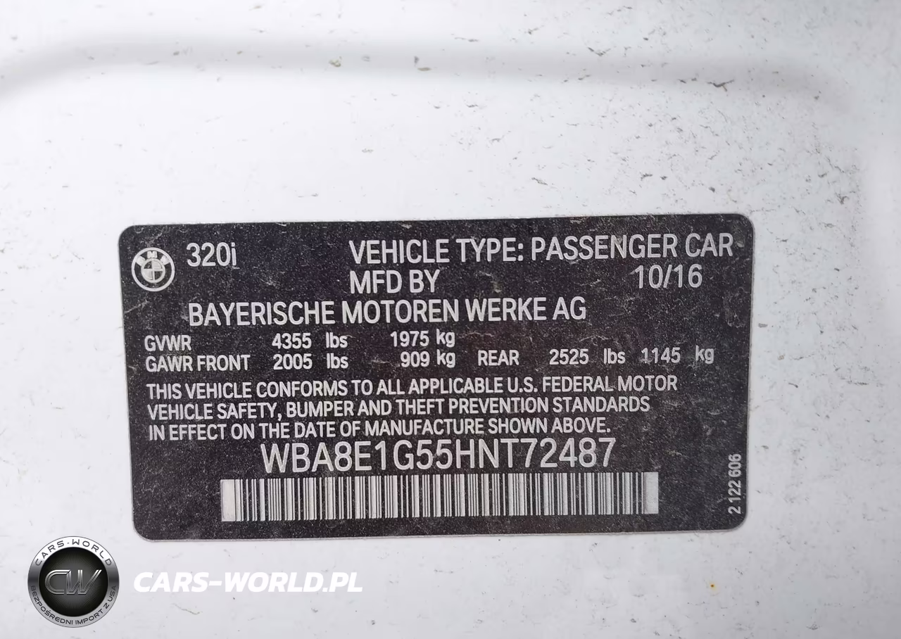 2017 BMW 320I VIN:WBA8E1G55HNT72487 - 9