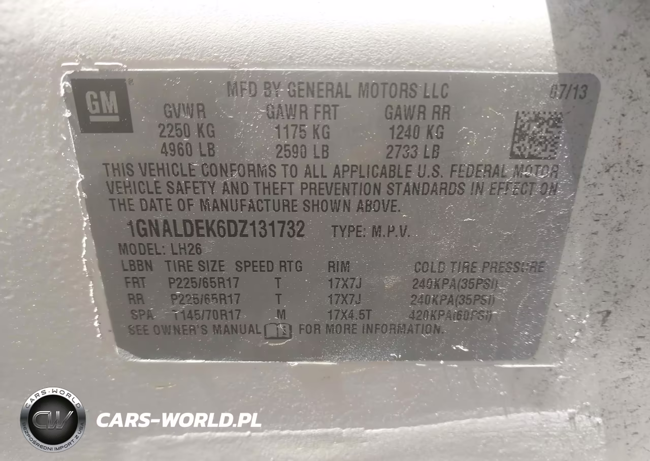 2013 Chevrolet Equinox 1Lt VIN:1GNALDEK6DZ131732 - 9