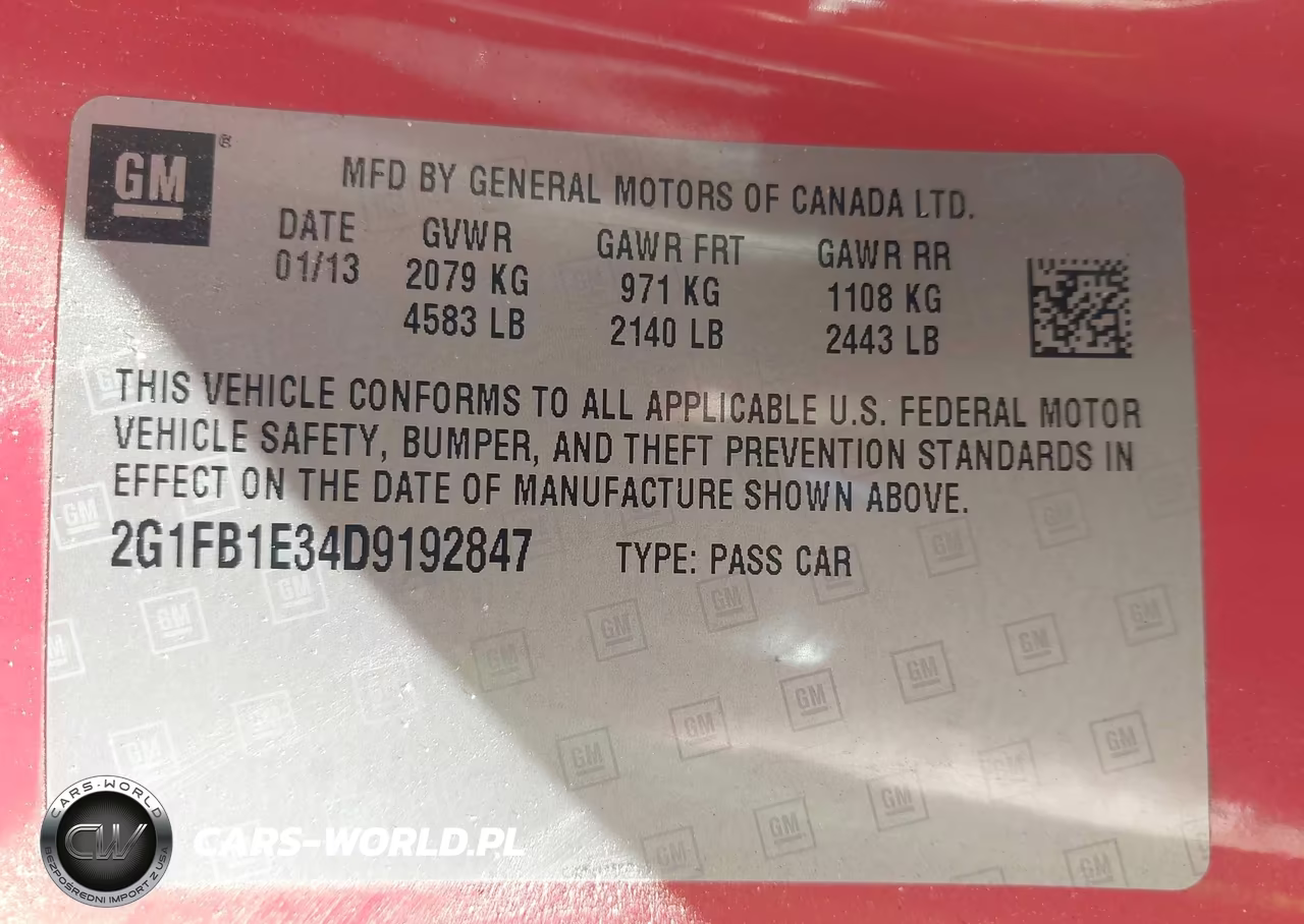 2013 Chevrolet Camaro 1Lt VIN:2G1FB1E34D9192847 - 9