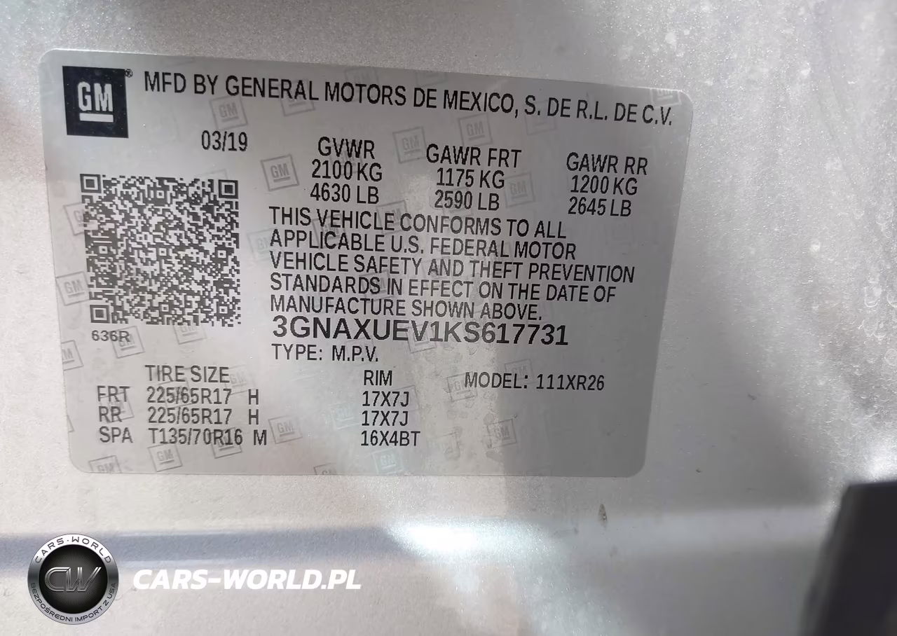 2019 Chevrolet Equinox Lt VIN:3GNAXUEV1KS617731 - 9