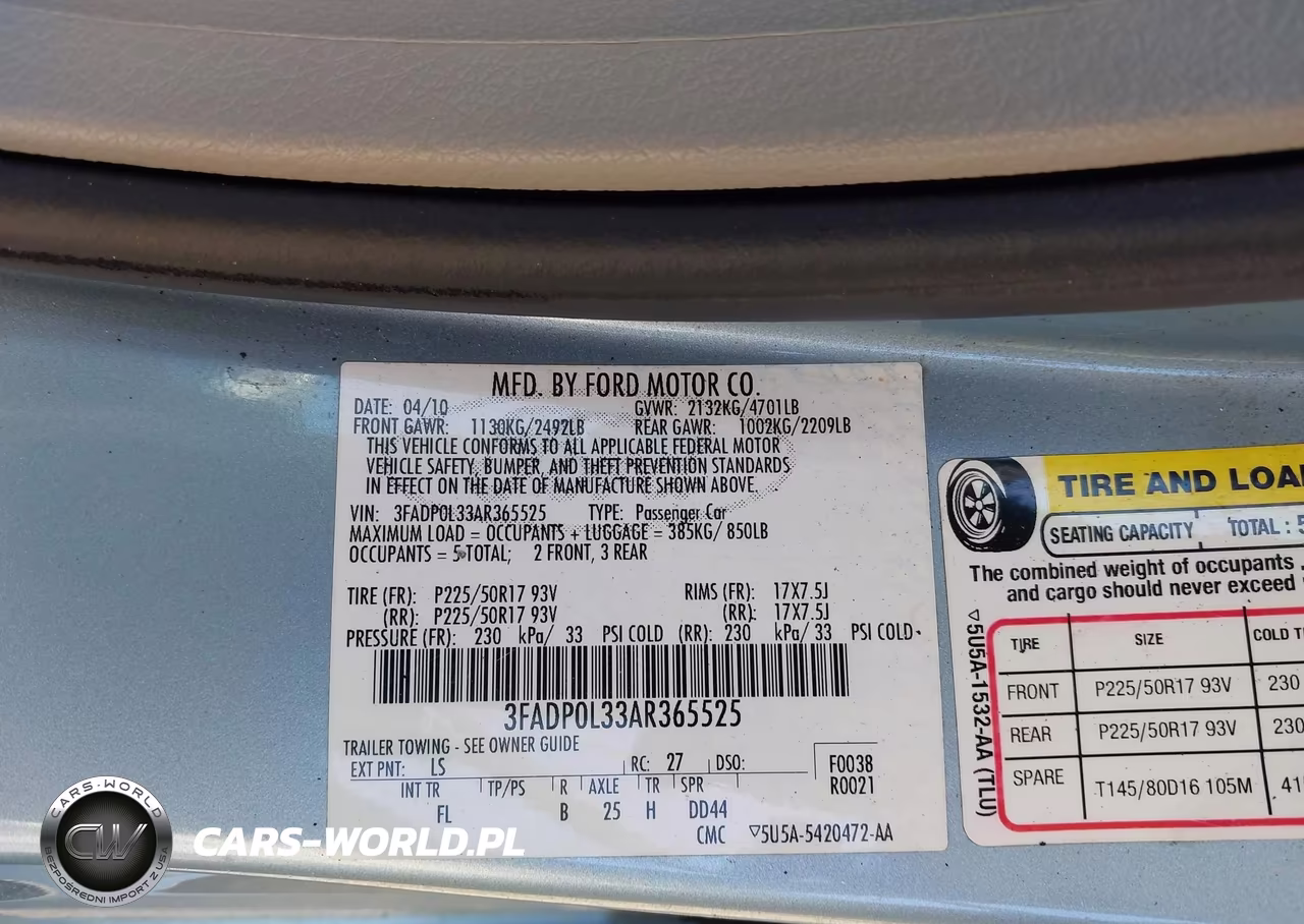 2010 Ford Fusion Hybrid VIN:3FADP0L33AR365525 - 9