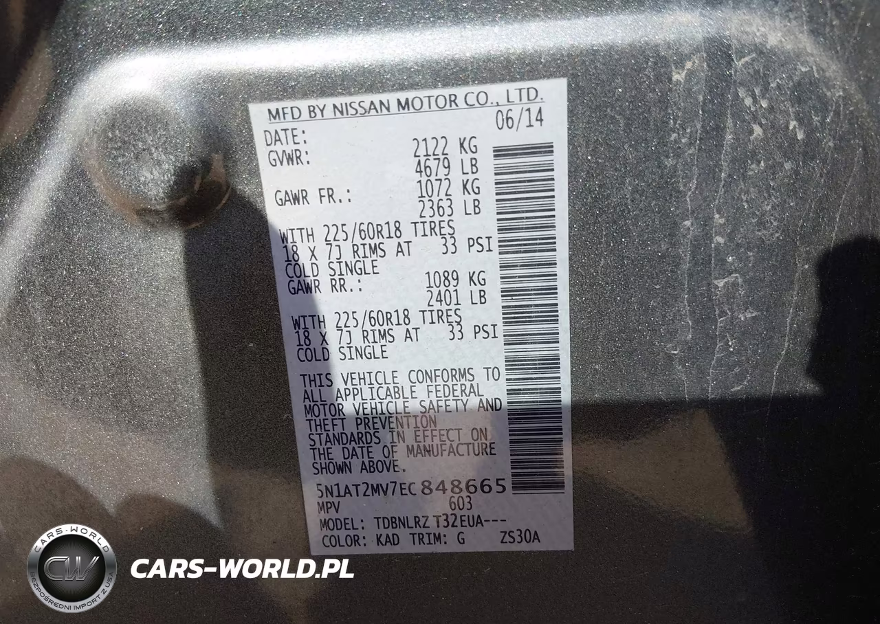 2014 Nissan Rogue Sl VIN:5N1AT2MV7EC848665 - 9