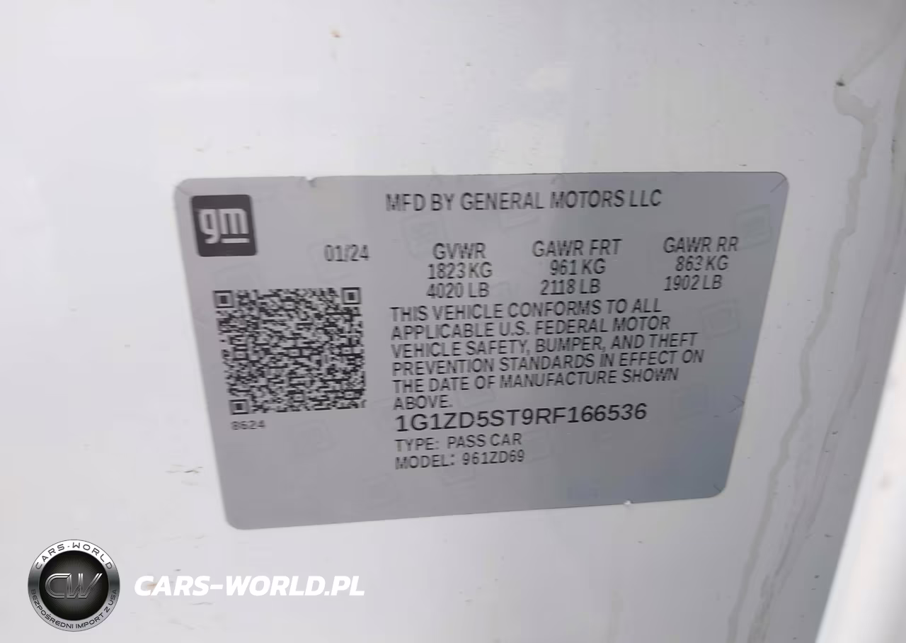 2024 Chevrolet Malibu Fwd 1Lt VIN:1G1ZD5ST9RF166536 - 9