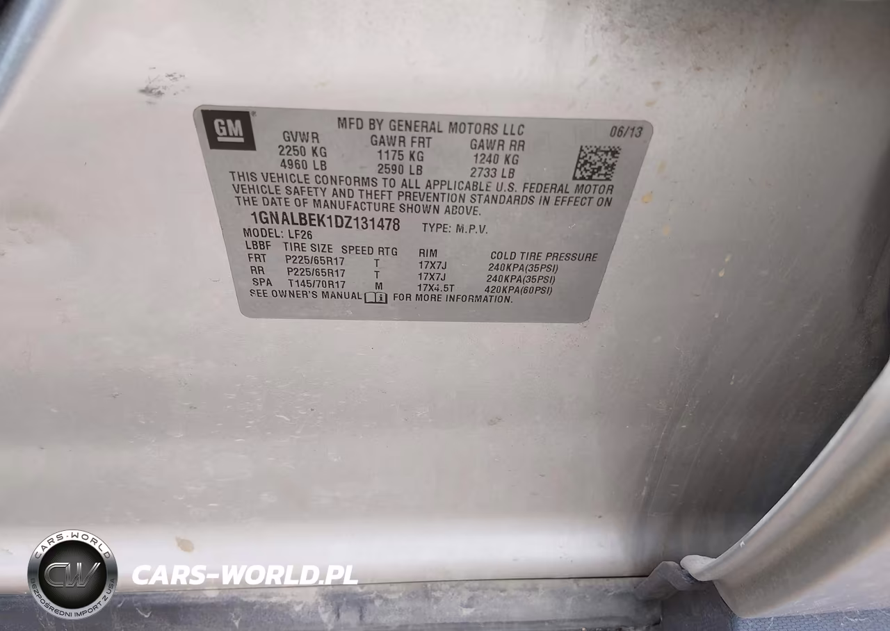2013 Chevrolet Equinox VIN:1GNALBEK1DZ131478 - 9