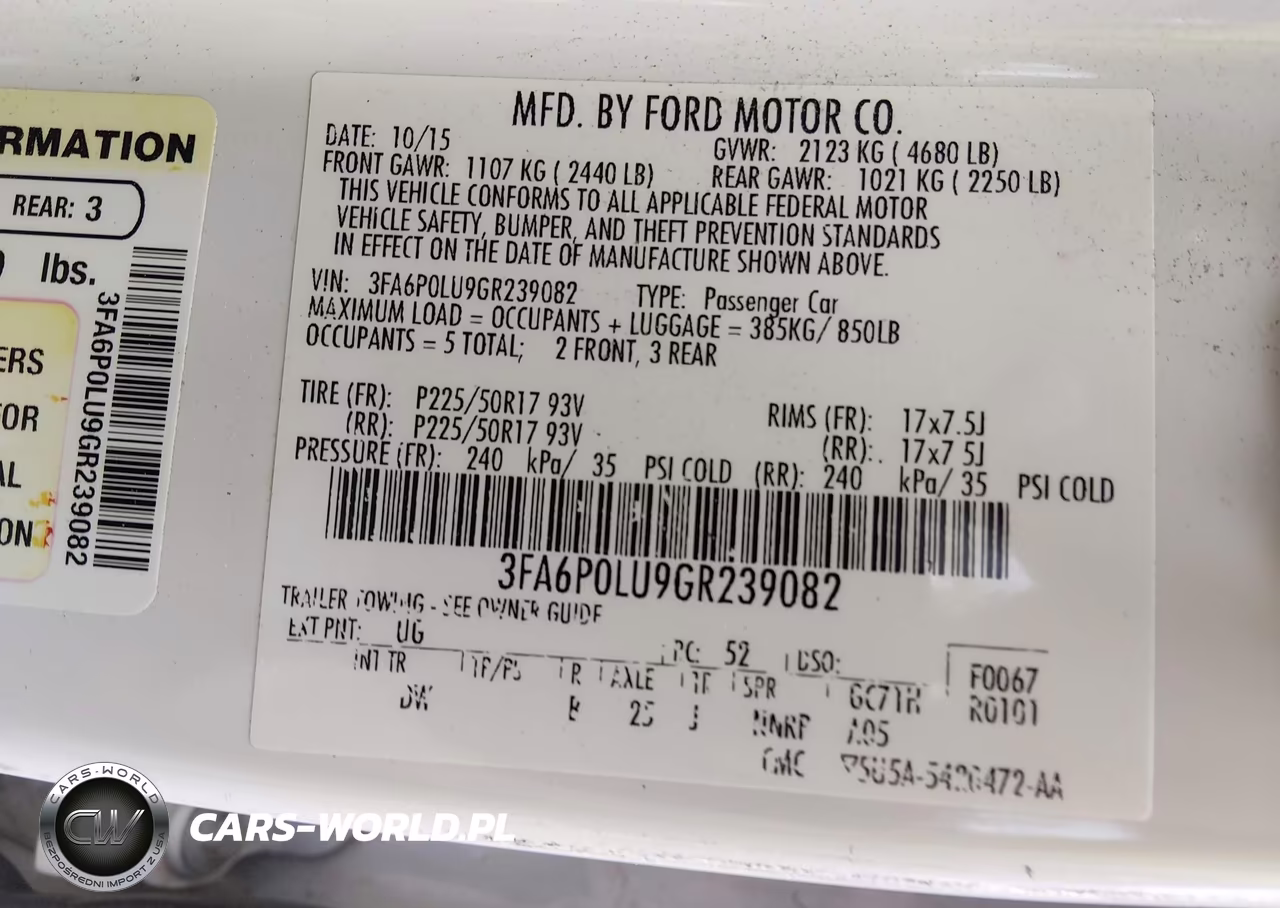 2016 Ford Fusion Hybrid Se VIN:3FA6P0LU9GR239082 - 9
