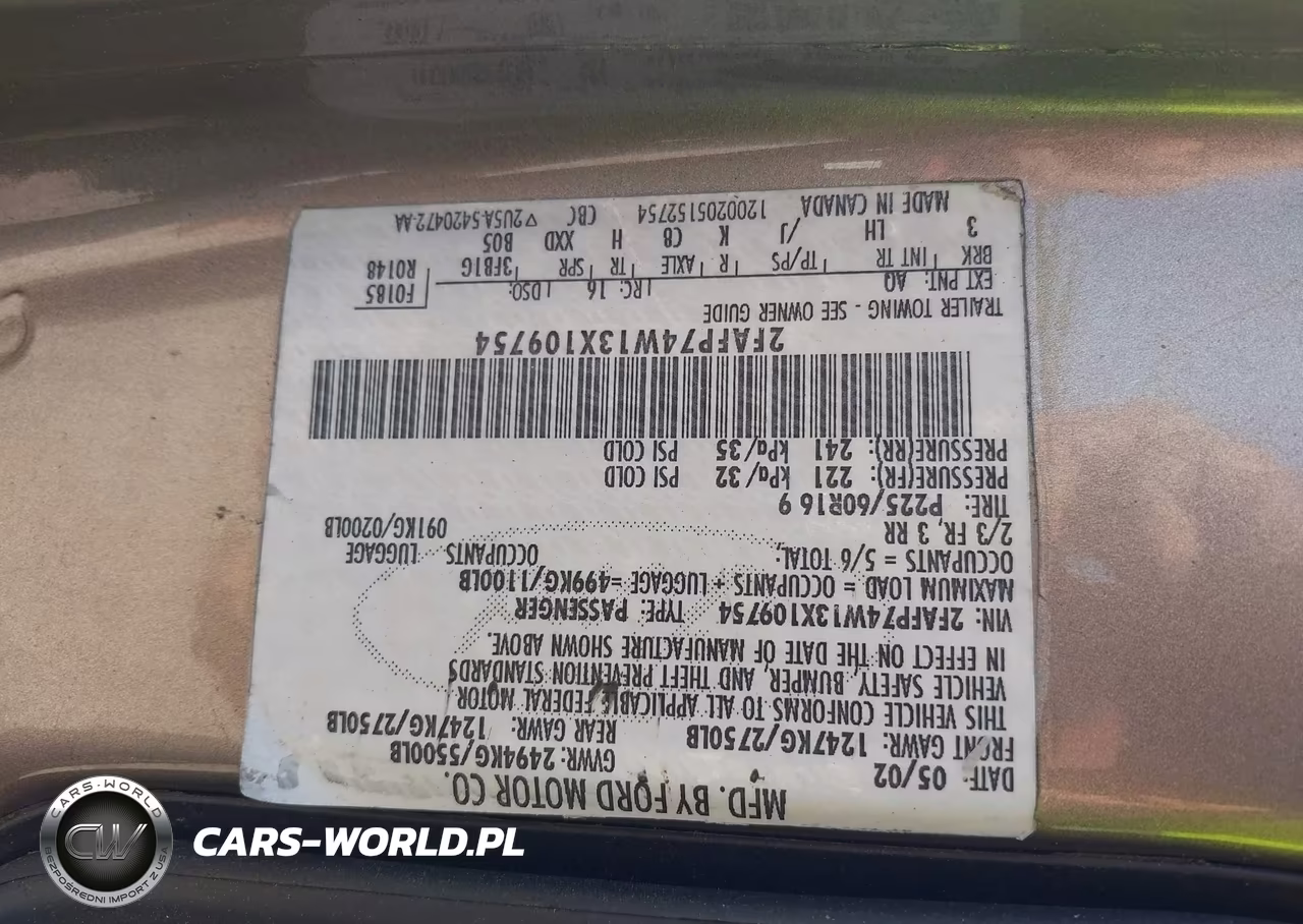 2003 Ford Crown Victoria Lx VIN:2FAFP74W13X109754 - 9