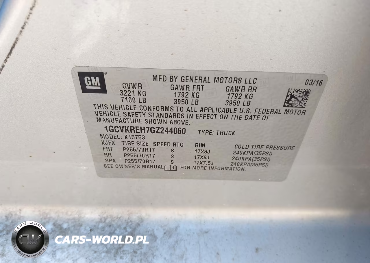 2016 Chevrolet Silverado 1500 1Lt VIN:1GCVKREH7GZ244060 - 9