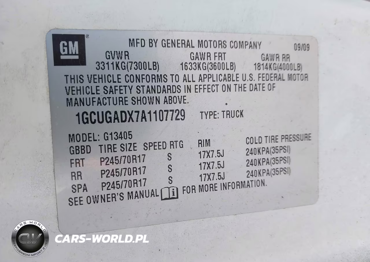 2010 Chevrolet Express 1500 Work Van VIN:1GCUGADX7A1107729 - 9