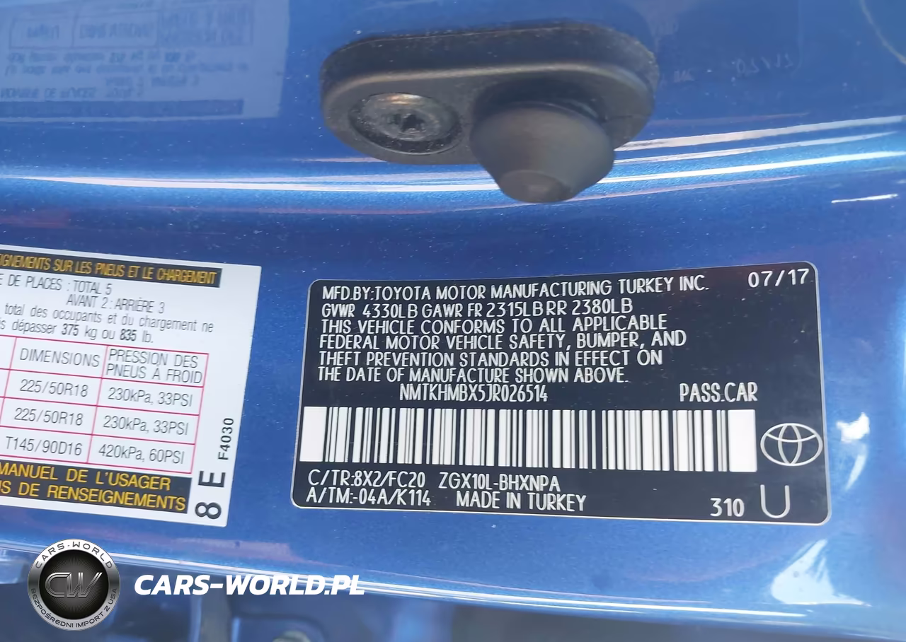 2018 Toyota C-Hr Xle Premium VIN:NMTKHMBX5JR026514 - 9