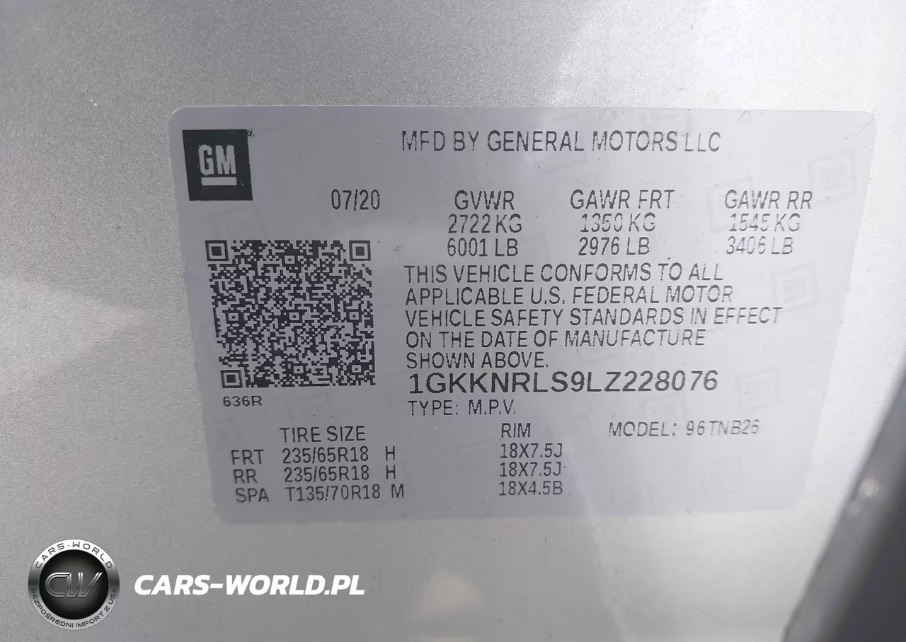 2020 GMC Acadia Fwd Sle VIN:1GKKNRLS9LZ228076 - 9