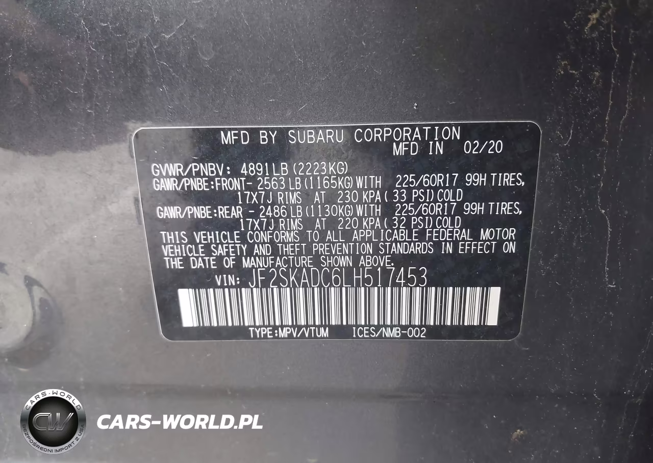 2020 Subaru Forester VIN:JF2SKADC6LH517453 - 9