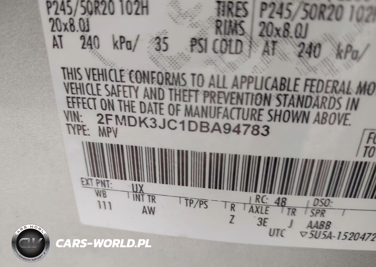 2013 Ford Edge Sel VIN:2FMDK3JC1DBA94783 - 9