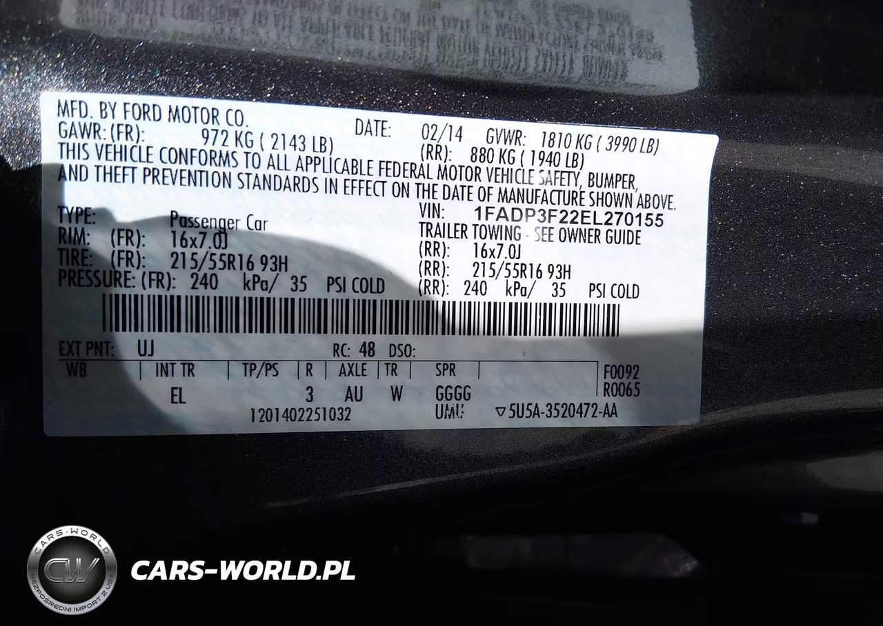 2014 Ford Focus Se VIN:1FADP3F22EL270155 - 9