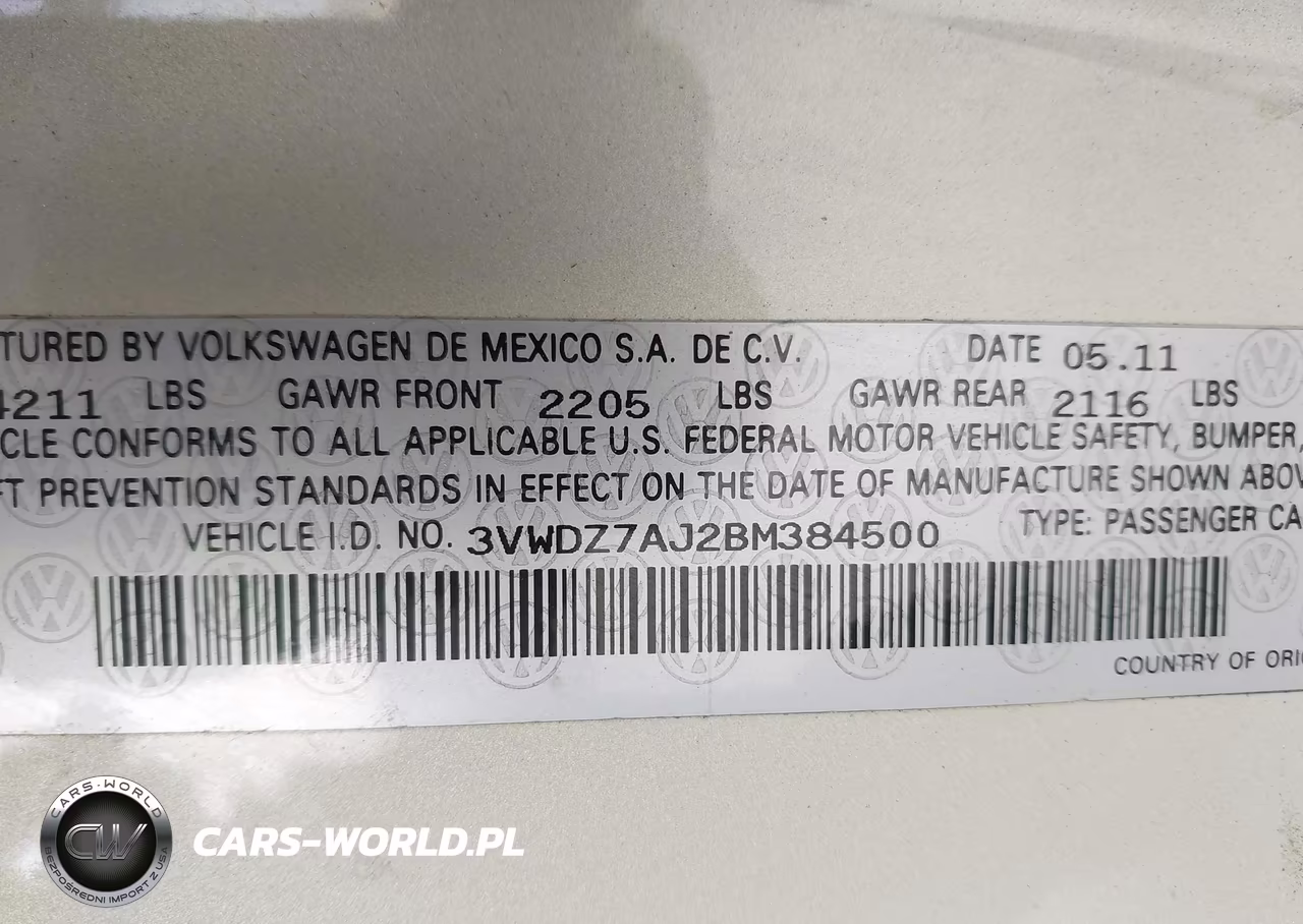 2011 Volkswagen Jetta 2.5L Se VIN:3VWDZ7AJ2BM384500 - 9
