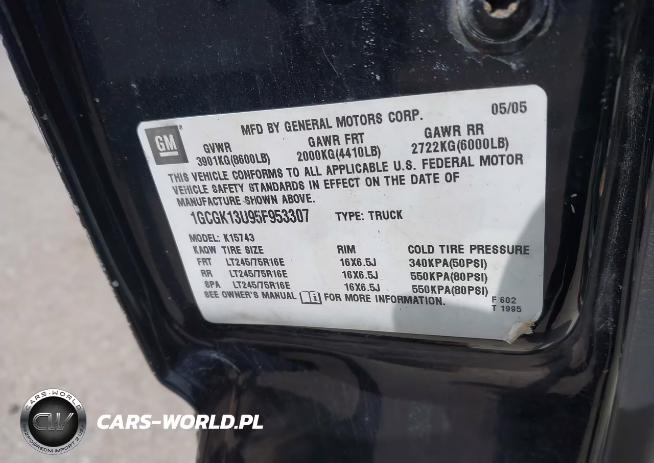 2005 Chevrolet Silverado 1500Hd Ls VIN:1GCGK13U95F953307 - 9