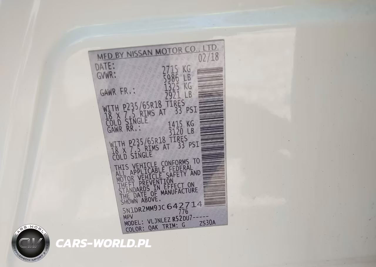2018 Nissan Pathfinder Sv VIN:5N1DR2MM9JC642714 - 9