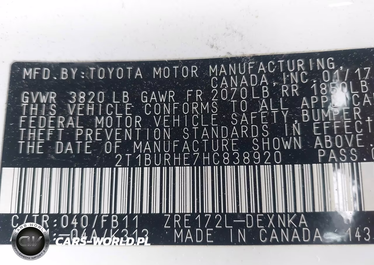 2017 Toyota Corolla Le VIN:2T1BURHE7HC838920 - 9