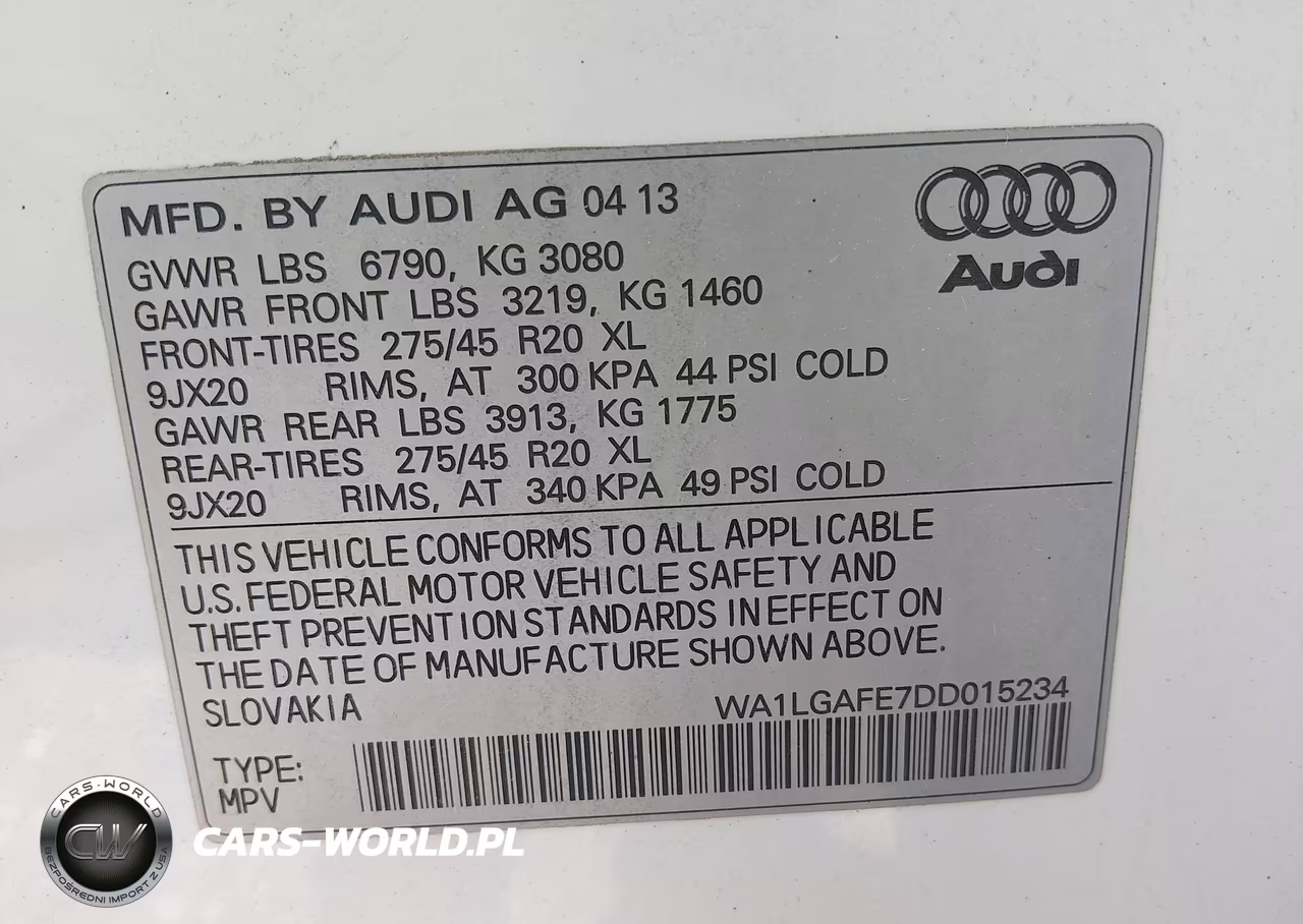 2013 Audi Q7 3.0T Premium VIN:WA1LGAFE7DD015234 - 9