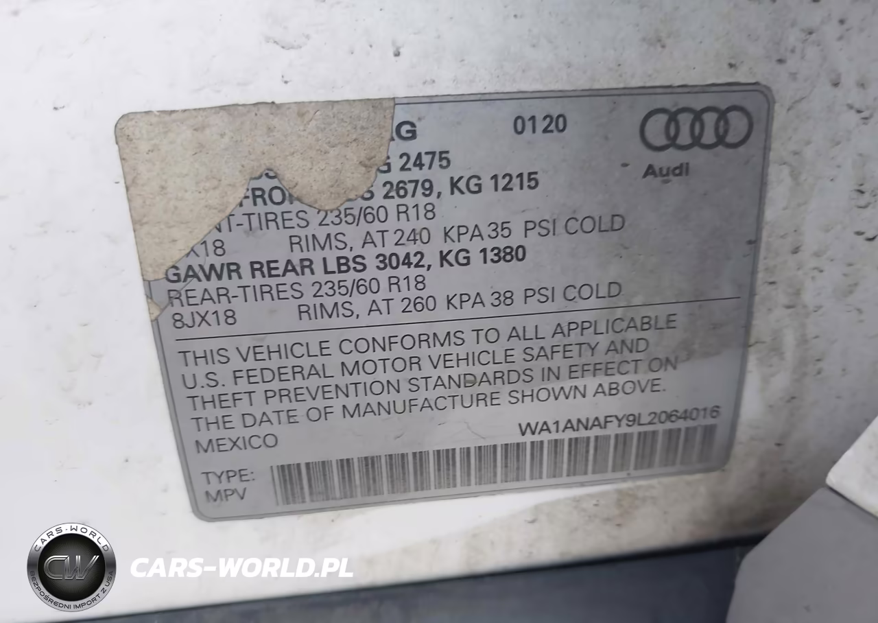 2020 Audi Q5 Premium 45 Tfsi Quattro S Tronic-Titanium Premium 45 Tfsi Quattro S Tronic VIN:WA1ANAFY9L2064016 - 9