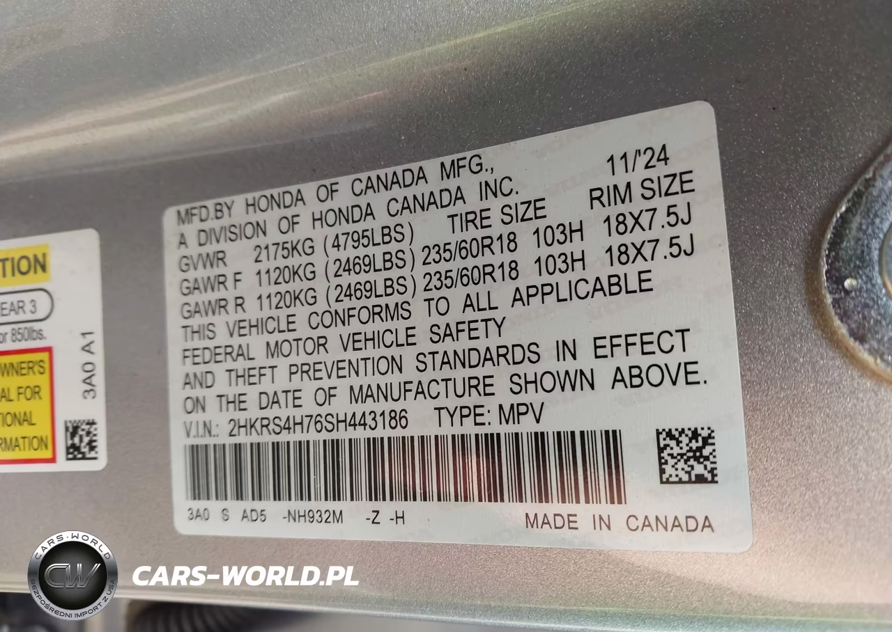 2025 Honda Cr-V Ex-L Awd VIN:2HKRS4H76SH443186 - 9
