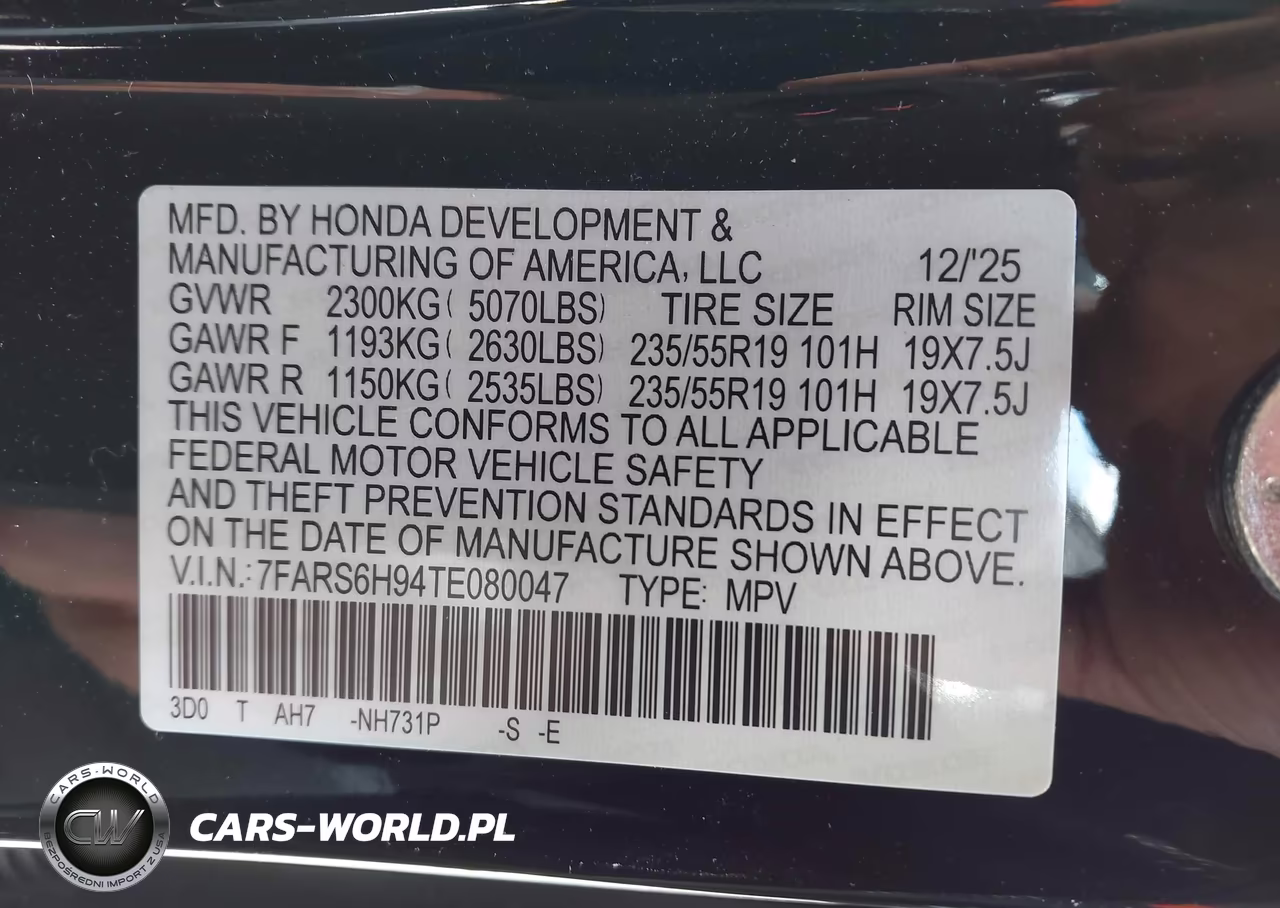 2026 Honda Cr-V Hybrid Awd Sport Touring VIN:7FARS6H94TE080047 - 9