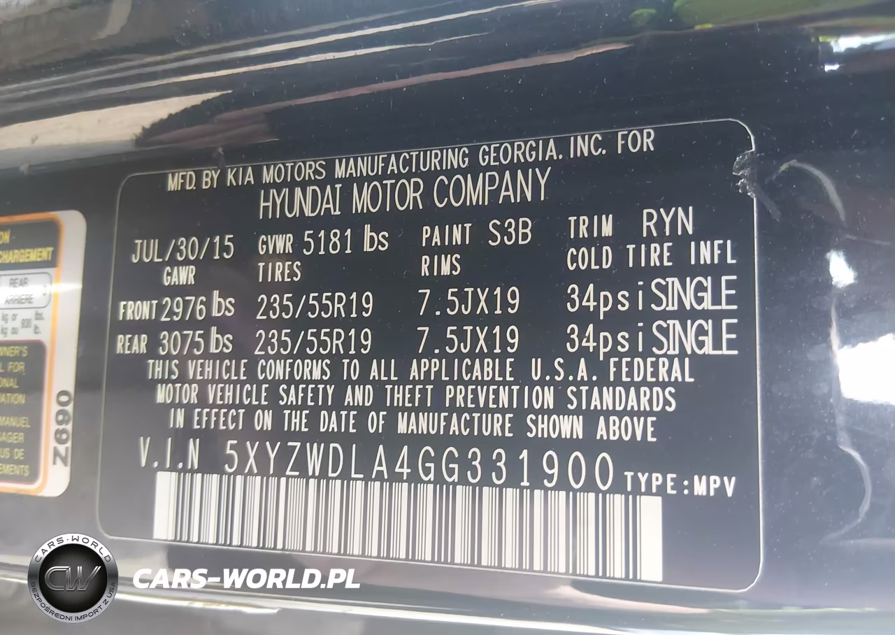 2016 Hyundai Santa Fe Sport 2.0L Turbo VIN:5XYZWDLA4GG331900 - 9