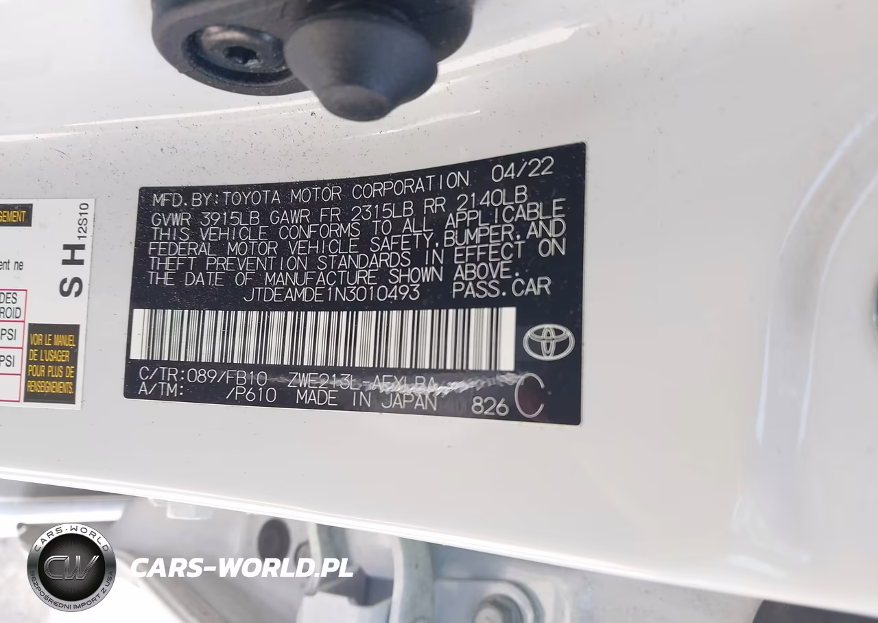 2022 Toyota Corolla Hybrid Le VIN:JTDEAMDE1N3010493 - 9
