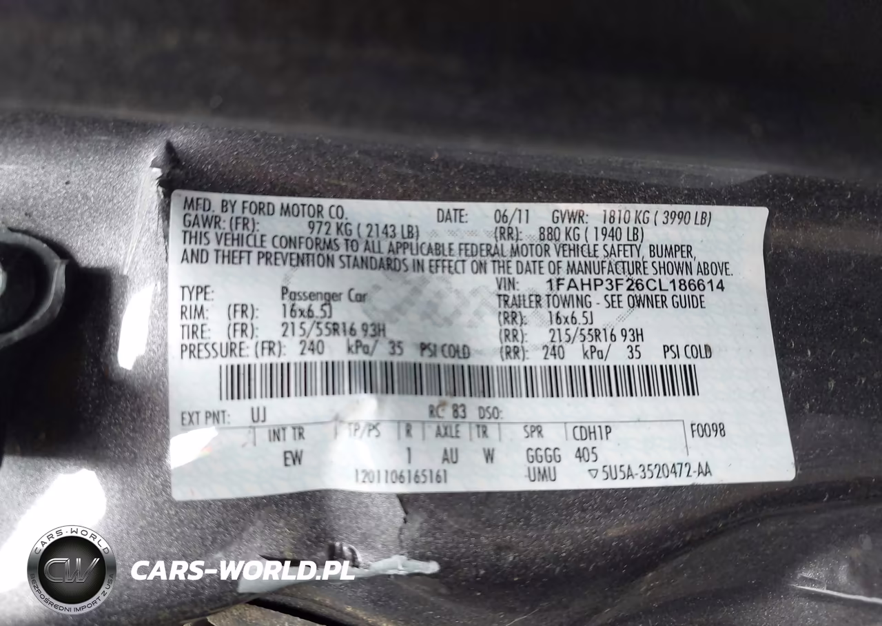 2012 Ford Focus Se VIN:1FAHP3F26CL186614 - 9