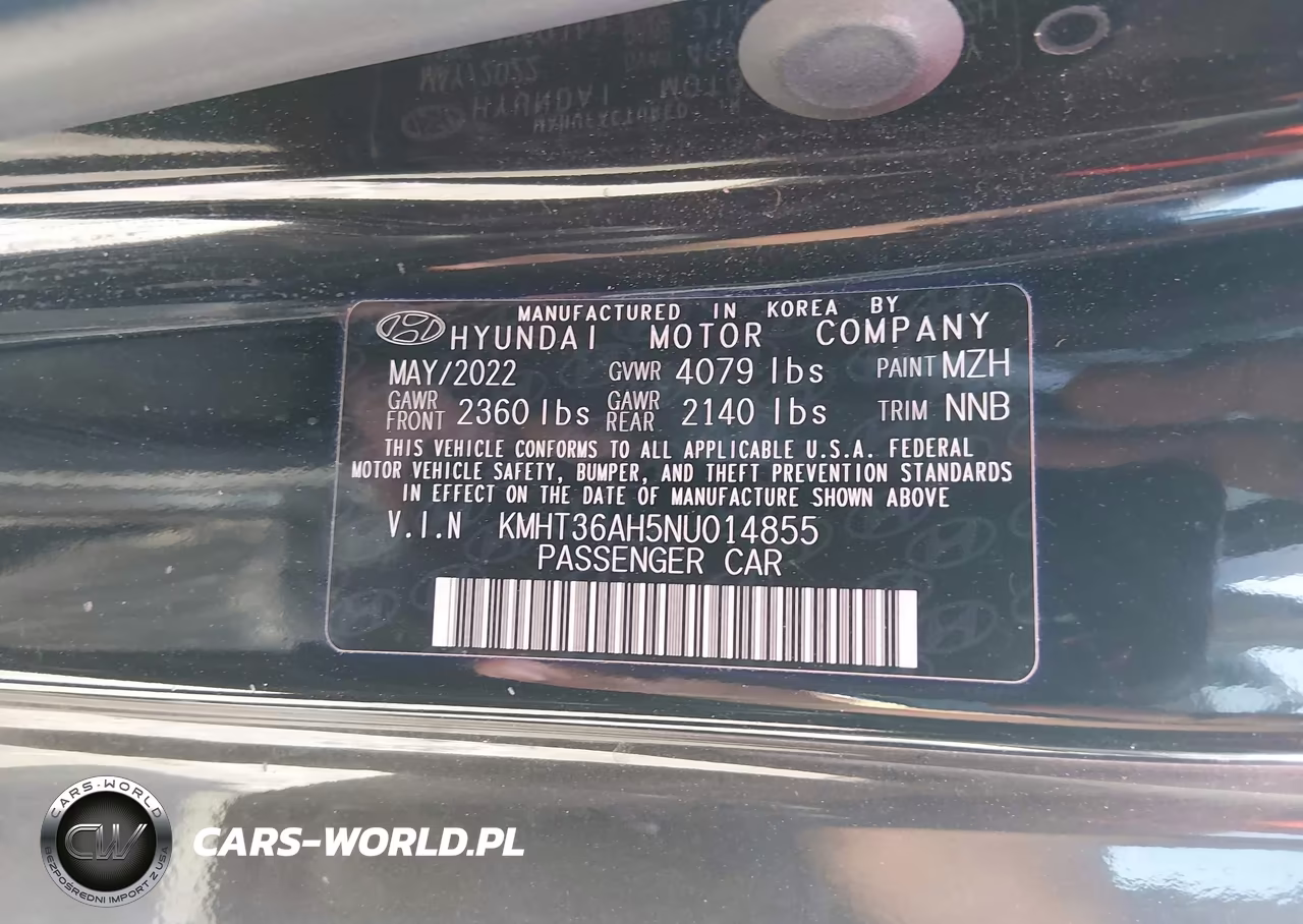 2022 Hyundai Veloster N VIN:KMHT36AH5NU014855 - 9